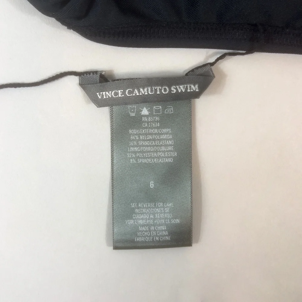 Vince Camuto 1 Piece Black Swimsuit with Gold Hardware Detail - Picture 9 of 10